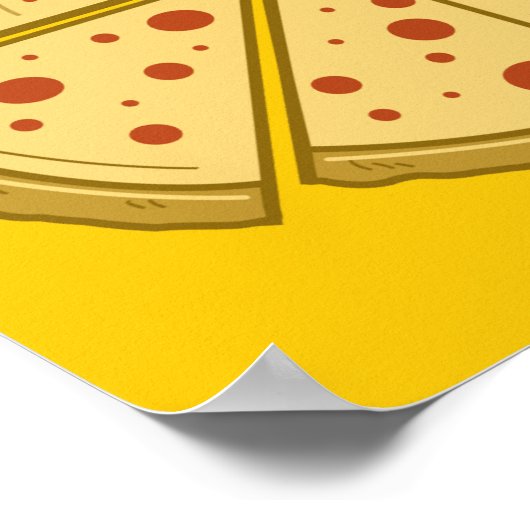 Pizza Vinyl Poster (Ecke)