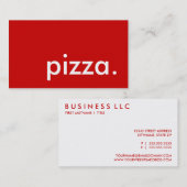 Pizza. Visitenkarte (Vorne/Hinten)