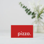 Pizza. Visitenkarte (Stehend Vorderseite)