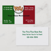 Pizza-Visitenkarten Visitenkarte (Vorne/Hinten)
