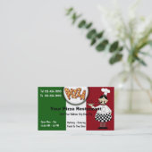 Pizza-Visitenkarten Visitenkarte (Stehend Vorderseite)