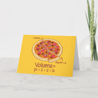 Pizza Volume Mathematische Formel = Pi*z*z*a Karte