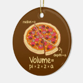 Pizza Volume Mathematische Formel = Pi*z*z*a Keramikornament (Links)