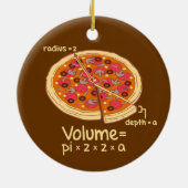 Pizza Volume Mathematische Formel = Pi*z*z*a Keramikornament (Hinten)