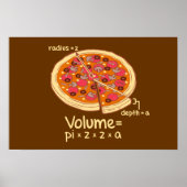 Pizza Volume Mathematische Formel = Pi*z*z*a Poster (Vorne)