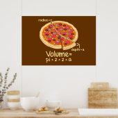 Pizza Volume Mathematische Formel = Pi*z*z*a Poster (Küche)