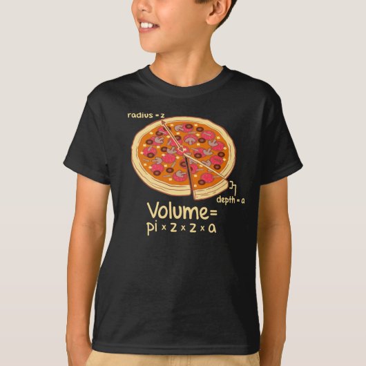 Pizza-Volumen mathematische Formel = Pi*z*z*a T-Shirt (Vorderseite)