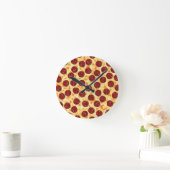 Pizza von Peperoni für Pizza Lovers Wall Clock Runde Wanduhr (Zuhause)
