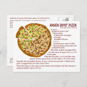Pizza von Raven Boys Rezept Postkarte (Vorne/Hinten)