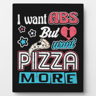 Pizza vs Abs - Bulking Diet - Funny Carbs Novelty Fotoplatte