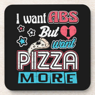 Pizza vs Abs - Bulking Diet - Funny Carbs Novelty Getränkeuntersetzer