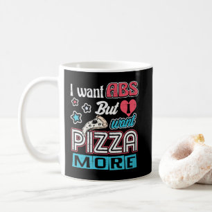 Pizza vs Abs - Bulking Diet - Funny Carbs Novelty Kaffeetasse