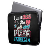 Pizza vs Abs - Bulking Diet - Funny Carbs Novelty Laptopschutzhülle (Vorderseite Links)