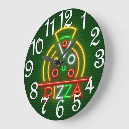 Pizza Wall Clock Große Wanduhr (Winkel)
