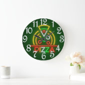 Pizza Wall Clock Große Wanduhr (Zuhause)