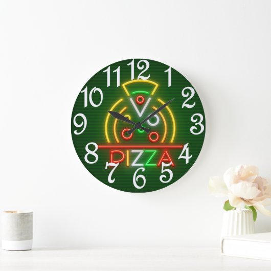 Pizza Wall Clock Große Wanduhr (Zuhause)