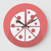 PIZZA WALL CLOCK GROßE WANDUHR (Vorderseite)