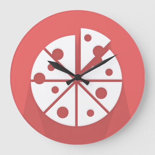 PIZZA WALL CLOCK GROßE WANDUHR (Vorderseite)