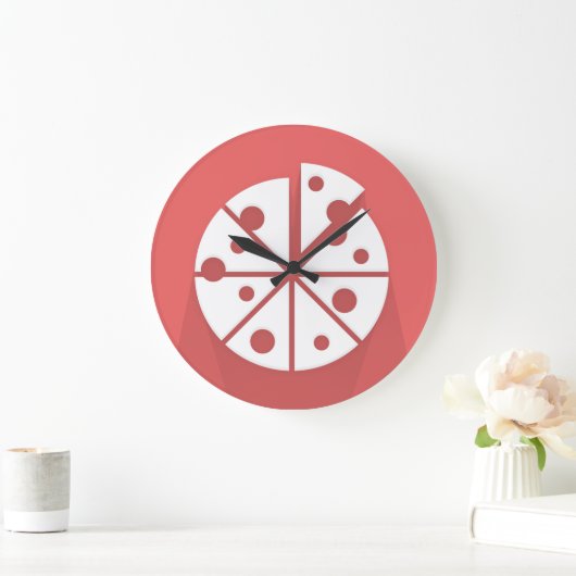 PIZZA WALL CLOCK GROßE WANDUHR (Zuhause)