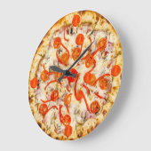 Pizza Wall Clock Große Wanduhr (Winkel)