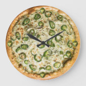 Pizza Wall Clock Große Wanduhr (Vorderseite)