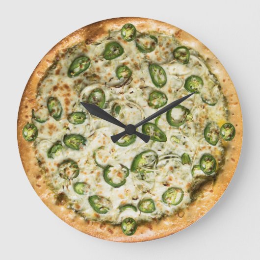 Pizza Wall Clock Große Wanduhr (Vorderseite)