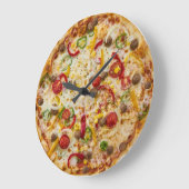 Pizza Wall Clock Große Wanduhr (Winkel)