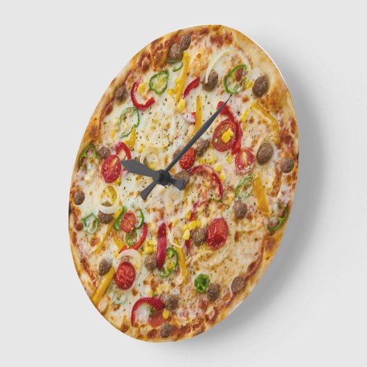 Pizza Wall Clock Große Wanduhr (Winkel)