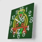 Pizza Wall Clock Quadratische Wanduhr (Winkel)