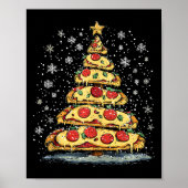 Pizza Weihnachtsbaum Fast Food Weihnachten Weihnac Poster (Vorne)