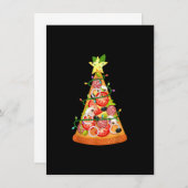 Pizza Weihnachtsbaum Funny Pizza Slice Lights Xmas Einladung (Vorne/Hinten)