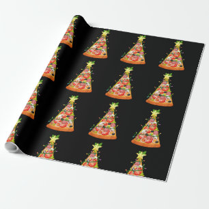 Pizza Weihnachtsbaum Funny Pizza Slice Lights Xmas Geschenkpapier