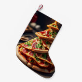 Pizza Weihnachtsbaum Kleiner Weihnachtsstrumpf (Vorderansicht (hängend))