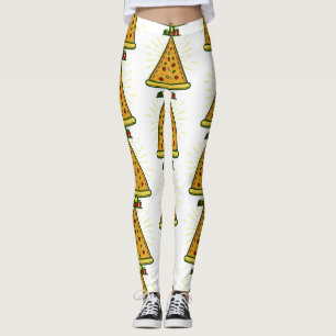 Pizza-Weihnachtsbaum Leggings