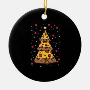 Pizza Weihnachtsbaum Lichter Weihnachtsmänner Keramik Ornament