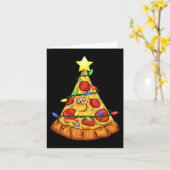 Pizza Weihnachtsbaum Lights Fun Boys Kinder Weihna Karte (Gelbe Blume)