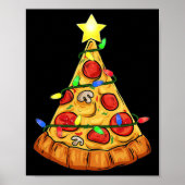 Pizza Weihnachtsbaum Lights Fun Boys Kinder Weihna Poster (Vorne)