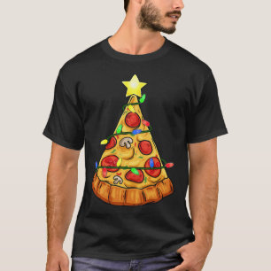 Pizza Weihnachtsbaum Lights Fun Boys Kinder Weihna T-Shirt