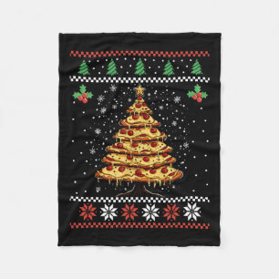 Pizza Weihnachtsbaum Ugly Christmas Sweater Xmas F Fleecedecke