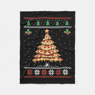 Pizza Weihnachtsbaum Ugly Christmas Sweater Xmas F Fleecedecke