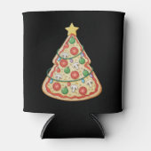 Pizza Weihnachtsbaum Xmas Lights Weihnachtsfeierta Dosenkühler (Vorderseite)