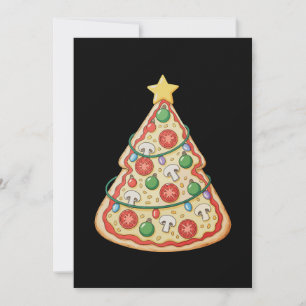 Pizza Weihnachtsbaum Xmas Lights Weihnachtsfeierta Feiertagskarte