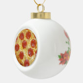 PIZZA Weihnachtsverzierung Keramik Kugel-Ornament (Rechts)