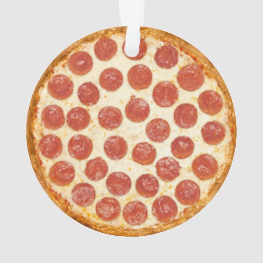 Pizza-Weihnachtsverzierung Ornament (Rückseite)