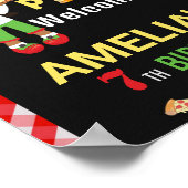 Pizza Willkommensschild Party Kleines Koch Mädchen Poster (Ecke)