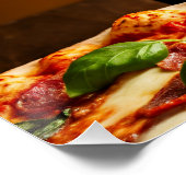 Pizza & Wine Art Poster (Ecke)