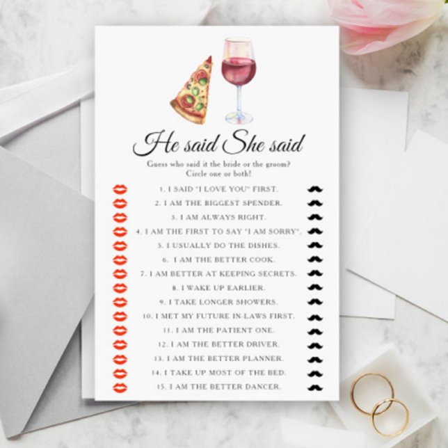 Pizza Wine Bridal shower He said she said (Von Creator hochgeladen)