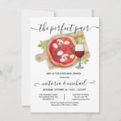 Pizza & Wine das perfekte Probe-Dinner Einladung (Vorderseite)