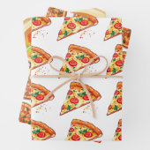 Pizza Wrapping Paper | 3 Blätter | 3 Designs weiß (Beispiel)