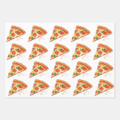 Pizza Wrapping Paper | 3 Blätter | 3 Designs weiß (Vorderseite)